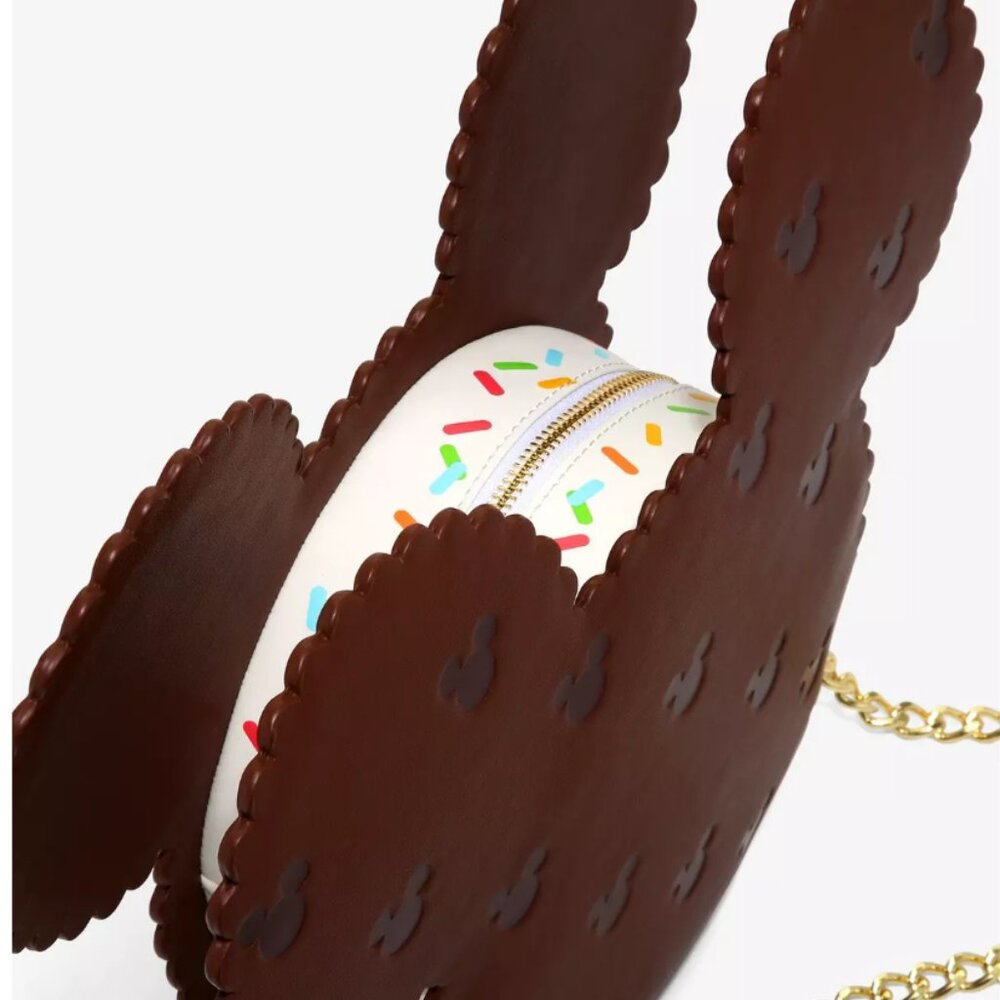 Loungefly Disney Mickey Ice Cream Sandwich Crossbody Bag Faux Leather
